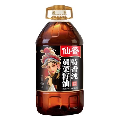 厂家直销 仙餐非转基因特黄浓香菜籽油5L 四川特产菜油食用 油批发图5