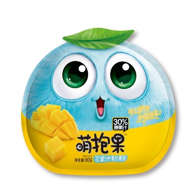 厂家批发90g芒果汁软糖 休闲糖果零食 独立小包装年货水果软糖图5