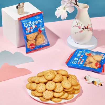 阿婆家的日式海盐小圆饼干网红散装小零食大批发休闲食品亚麻籽图3