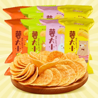 阿婆家的膨化薯片散装网红小零食品休闲学生大批发一手货源爆款