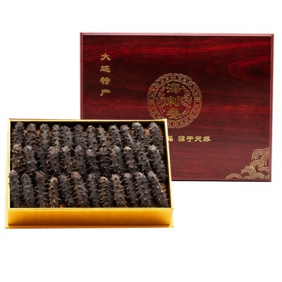 大连工厂直供 一件代发底播辽刺参 淡干海参赠送精美礼盒 500g