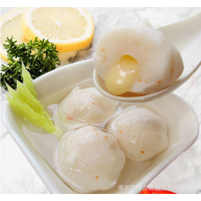 芝士丸麻辣烫烧烤丸子食材速冻鱼包蛋150g6个/袋火锅食材关东煮图3