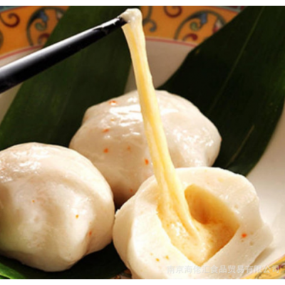 芝士丸麻辣烫烧烤丸子食材速冻鱼包蛋150g6个/袋火锅食材关东煮图2