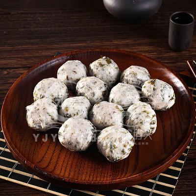 紫菜鱼丸海苔马鲛丸5斤/袋火锅食材冷冻海鲜丸子批发