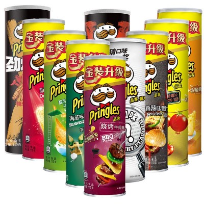 品客薯片110g罐装原味薯片膨化洋葱奶酪味小吃【易碎不退不换】图2