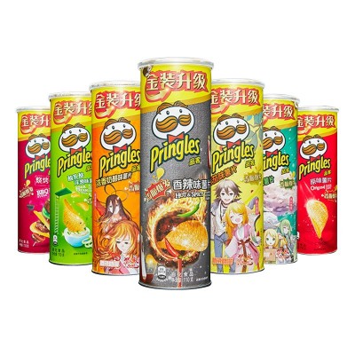 品客薯片110g罐装原味薯片膨化洋葱奶酪味小吃【易碎不退不换】图5