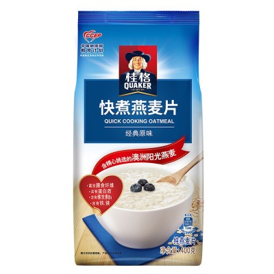 新货 桂格 即食燕麦片 经典原味 400g 早餐谷物图2
