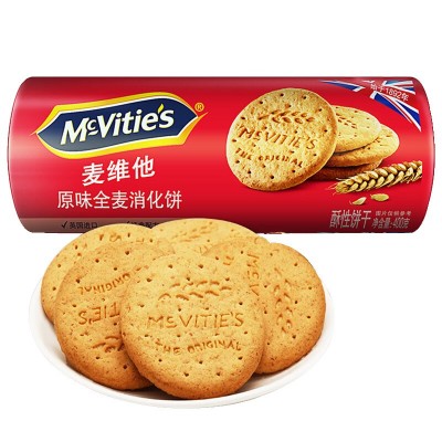英国麦维他全麦消化饼干400g代餐饱腹下午茶早餐粗粮零食图4