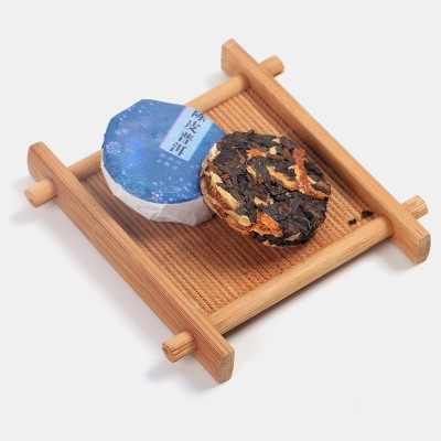 陈皮普洱小茶饼陈年普洱紧压茶零售批发散装图2