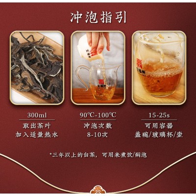 宝福林2012年黄酮益佰陈年老白茶福鼎白茶寿眉贡眉礼盒装200g图5