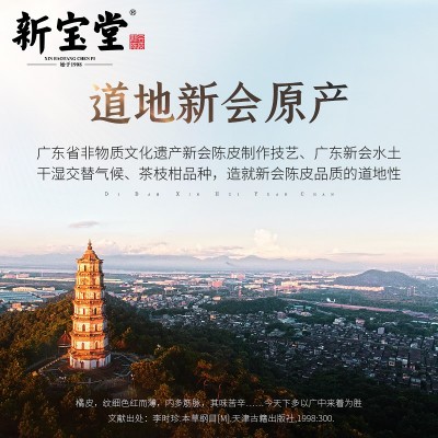 新宝堂广东新会陈皮十五年老陈皮蕴香瓶礼盒500克图3