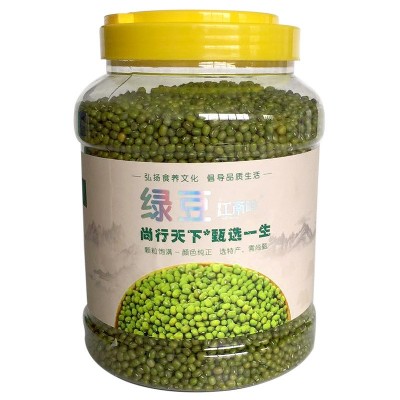 【江南畔】东北绿豆5斤罐装批发大颗粒皮薄易煮烂五谷杂粮批发图4