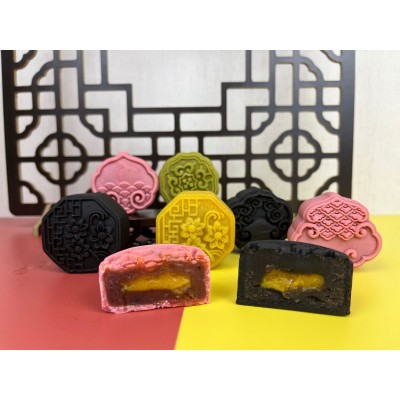 桃山皮奶黄流心冰皮广式月饼多口味批发工厂福利中秋月饼礼盒