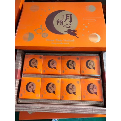 中秋月饼礼盒装福利月饼紫薯味莲蓉味豆沙味凤梨味一件代发图2