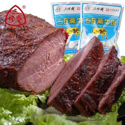 三珍斋牛肉批发200g厂家直销卤味熟食真空酱牛肉即食冷吃牛肉零食