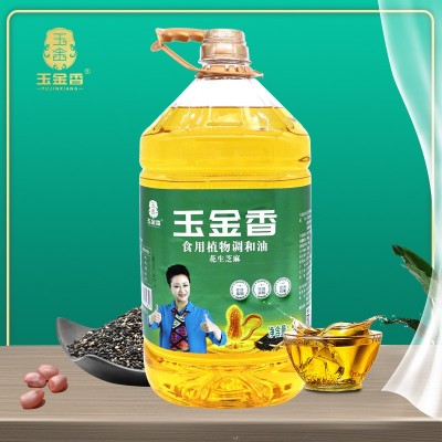 玉金香调和油5L 花生油 芝麻油花生芝麻食用油5L粮油批发图2