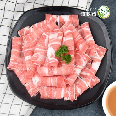 阿牧特 带脆骨羊肉 内蒙古羔羊肉 火锅餐厅 厂家批发 脆骨羊肉卷图2