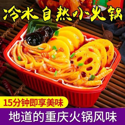 厨艺大咖自热火锅即食重庆牛油麻辣方便懒人自煮网红小火锅素菜版图3
