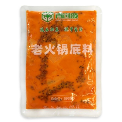 青创颂四川重庆老火锅底料无渣牛油餐饮调味料大小火锅500g商用装图5