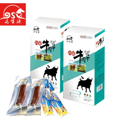 达生源内蒙古特产礼盒牛肉干250g中秋节日团购礼品香辣风干牛肉干