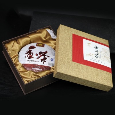 普洱茶熟茶礼盒装古树茶金茶357克/饼天岭茶叶 云南特产 送礼大气图2