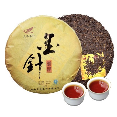 普洱茶天岭茶叶古树熟茶生茶双饼礼盒装357克*2饼/盒 饼茶图4