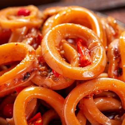 麻辣鱿鱼圈即食海鲜香辣零食特产海鲜熟食鱿鱼圈团购批发一件代发图3