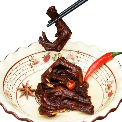 香辣酱香板鸭爪休闲零食 即食麻辣卤味鸭掌 熟食鸭脚美味小吃图5