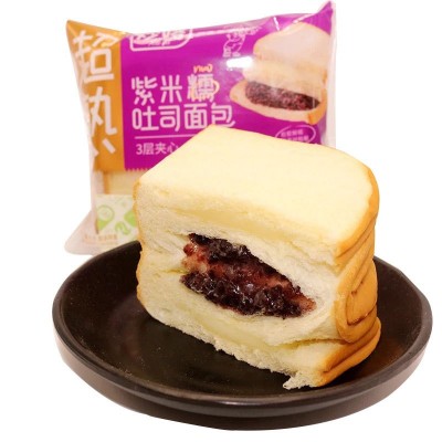 妙喀紫米面包 奶酪夹心营养手撕三明治 早餐食品蛋糕休闲零食批发图5