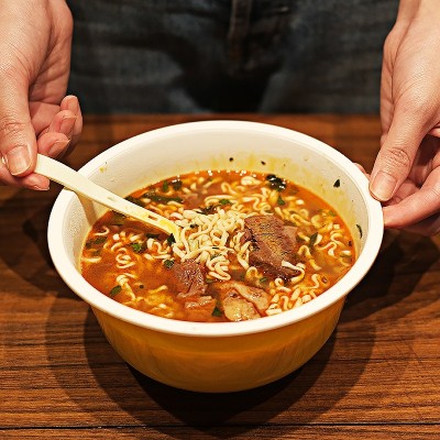 牛八食品批发牛肉面速食方便面8碗整箱装大块 金皇品牛肉泡面整箱图2