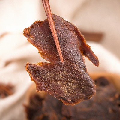 【牛八食品】温州湖岭黄牛肉 休闲小零售网红小吃手撕牛肉干250克图2