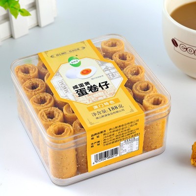 益树李拉丝奶酥指定材料传统小吃酥脆咸蛋黄蛋卷休闲零食饼干 批发图4