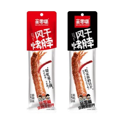 亲零嘴风干烤脖麻辣小吃黑鸭味非鸭脖肉类零食熟食休闲食品 批发图2