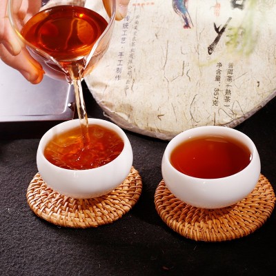 厂家批发 云南普洱茶七子饼熟茶 昔归熟茶饼357克图2