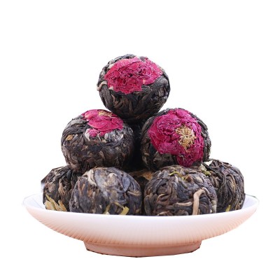 云南普洱茶2020龙珠调味花茶重瓣玫瑰白菊黄菊牡丹茉莉花茶沱批发图5