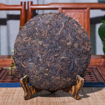 云南茶叶 普洱茶熟茶饼茶老普洱熟茶饼357g 普洱饼茶厂家直接发货图2