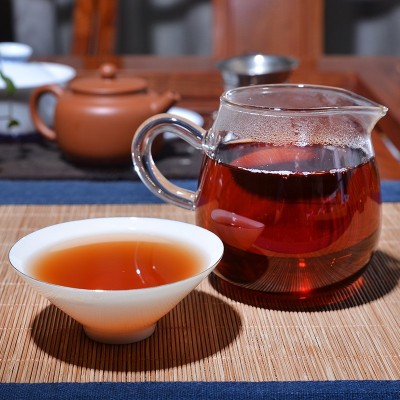 延初茶业 云南普洱 熟茶老班章250克砖茶勐海熟茶砖厂家直接发货图5