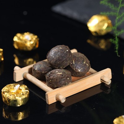 批发勐海普洱熟茶陈香糯香小圆饼熟饼迷你小沱茶熟普500g散装茶叶图2