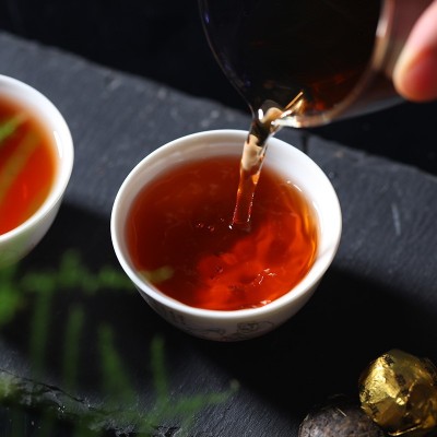 批发勐海普洱熟茶陈香糯香小圆饼熟饼迷你小沱茶熟普500g散装茶叶图3