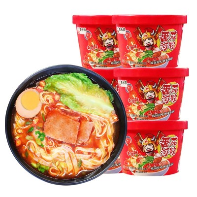 花蜜家楚元帅泡椒味河粉6桶装非油炸方便速食泡面高汤免煮炒米粉图5