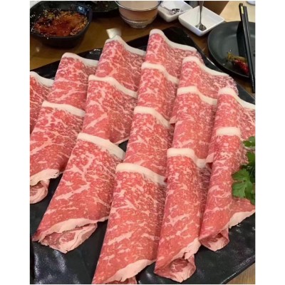 美国235厂和牛M9+大米龙冷冻牛肉火锅食材批发图2