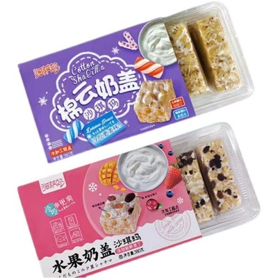 现货奶盖沙琪玛 水果奶盖坚果沙琪玛 网红休闲办公室零食图4
