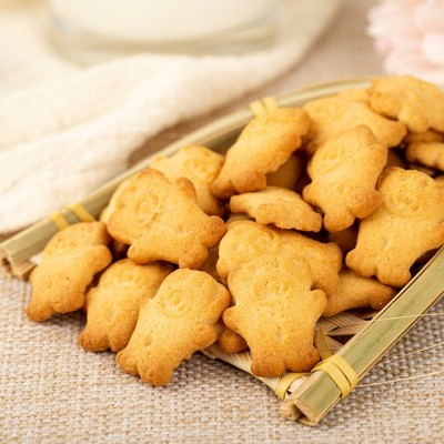 小熊饼干整箱儿童休闲小吃曲奇零食品散装充饥代餐美食308g/箱图5