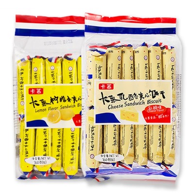 卡慕食品柠檬夹心饼干120g休闲办公室零食苏打饼干网红零食大批发图5
