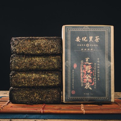 厂价批发 黑茶湖南安化黑茶金花茯砖茶天尖茯砖1公斤陈年茶叶
