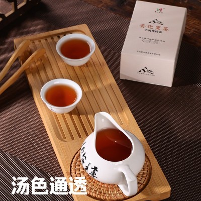 厂价促销208克安化黑茶正宗湖南茶叶金花手筑茯砖茶叶陈年天茯砖图2