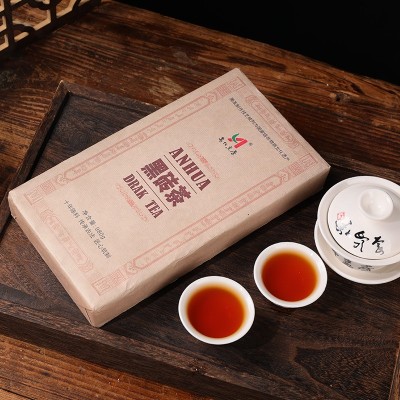 厂货批发 湖南安化黑茶黑砖茶1kg十年陈料原叶黑砖茶叶安华黑茶