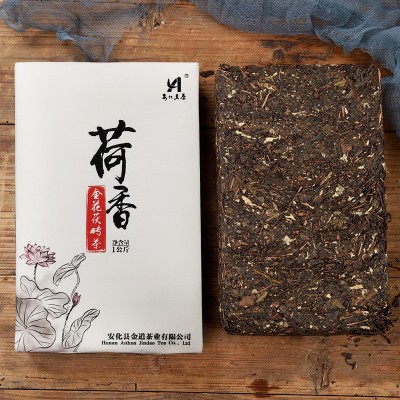 荷香金茯安化黑茶也手筑金花茯砖茶金花黑茶决明子陈年黑茶2斤装