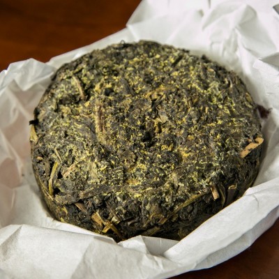 陕西官茶泾阳茯茶金花茯茶砖茶茶饼黑茶藏茶 50g图4