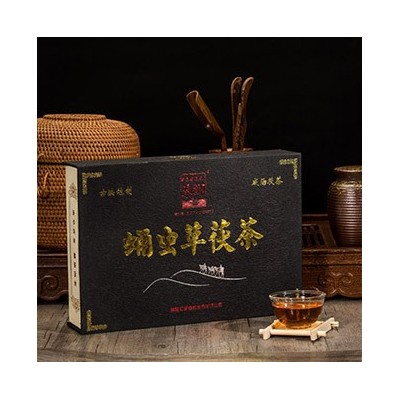 秦御茯茶蛹虫草茯茶黑色礼盒装